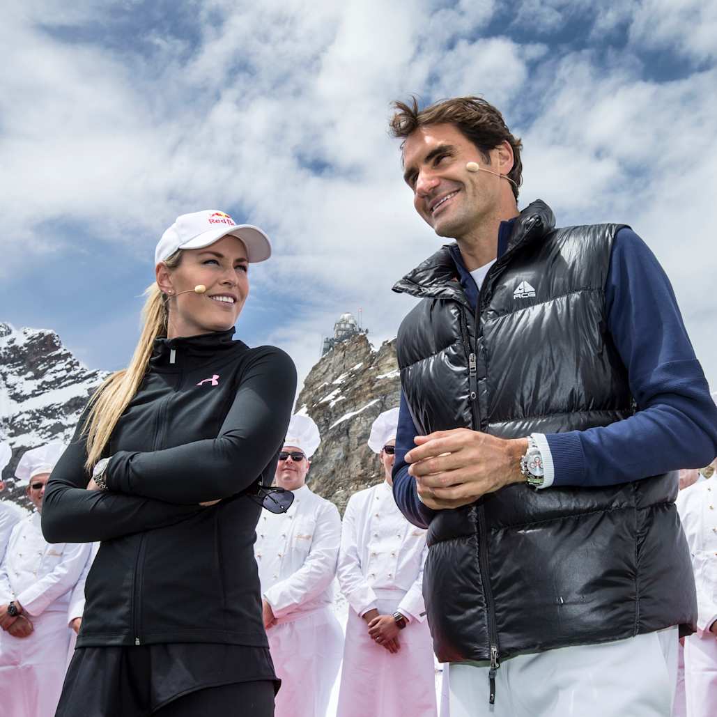 SCHWEIZ JUNGFRAUJOCH ROGER FEDERER LINDT