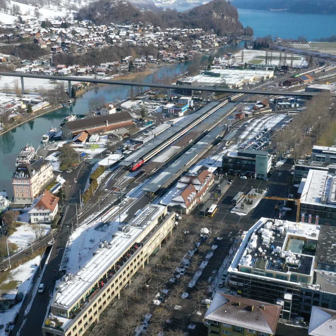 Drohnenaufnahme Areal Interlaken Ost