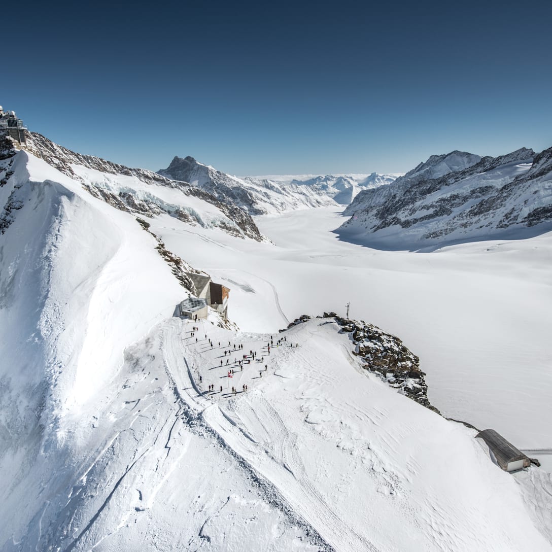 Plateau sphinx aletschgletscher jungfraujoch top of europe