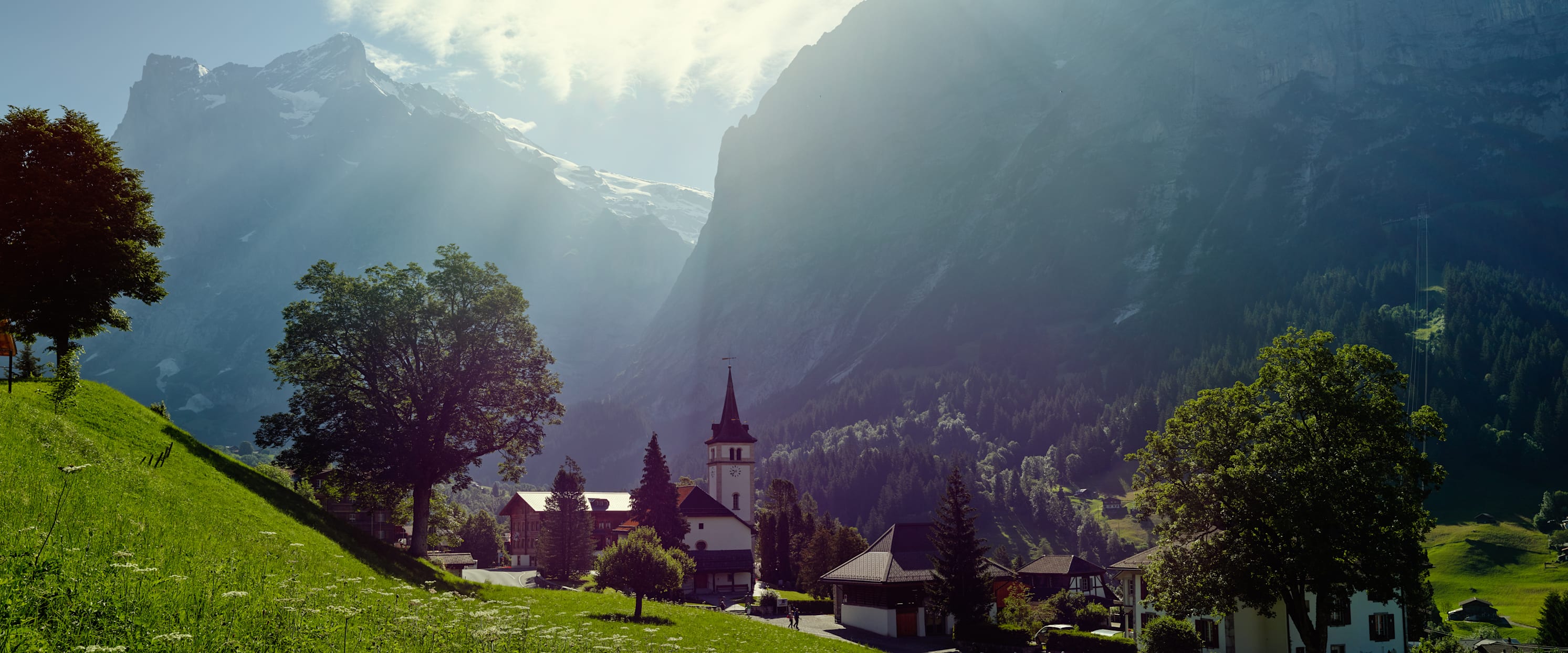Grindelwald Sommer Wetterhorn Kirche