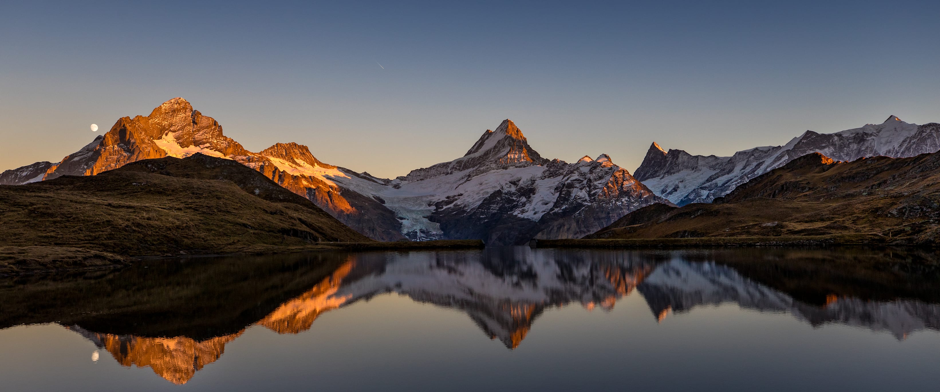 Ambiance du soir et du matin, offres, lac Bachalpsee, Expériences-Activités, Grindelwald-First-Été, saison, Abonnement-voyage-Jungfrau, Été, Conditions, jungfrau.ch