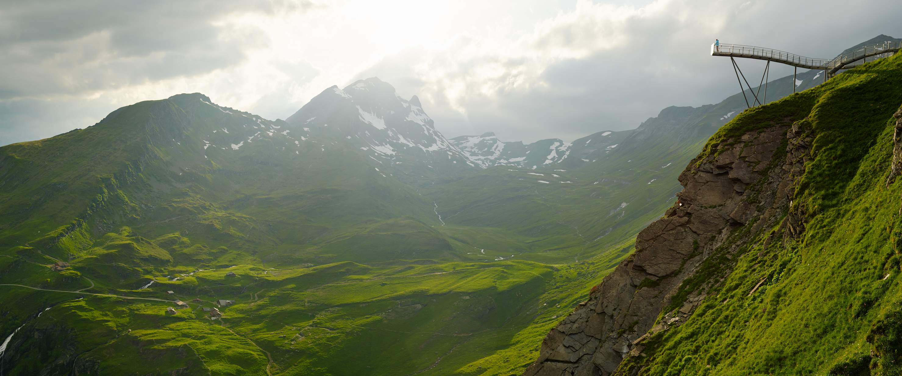 Grindelwald First Cliff Walk Panorama Alp Bachlaeger