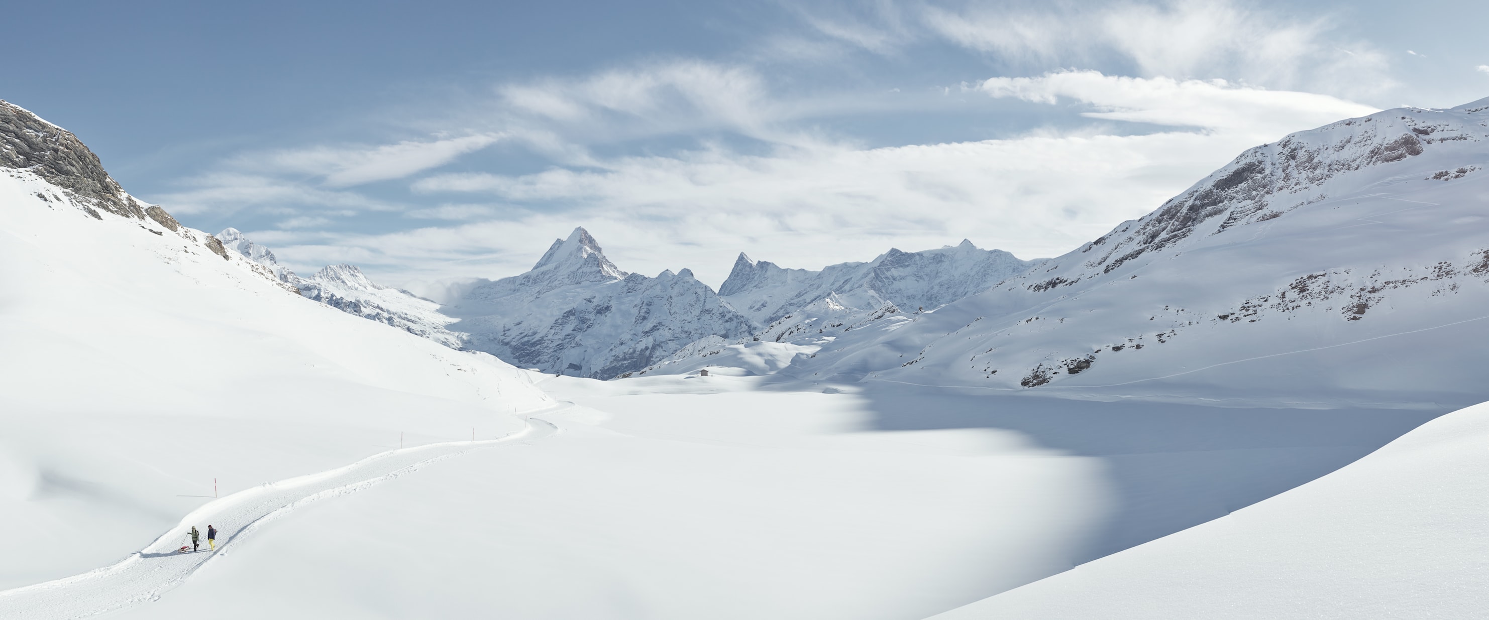 Winterwandern Grindelwald Bachalpsee Schreckhorn