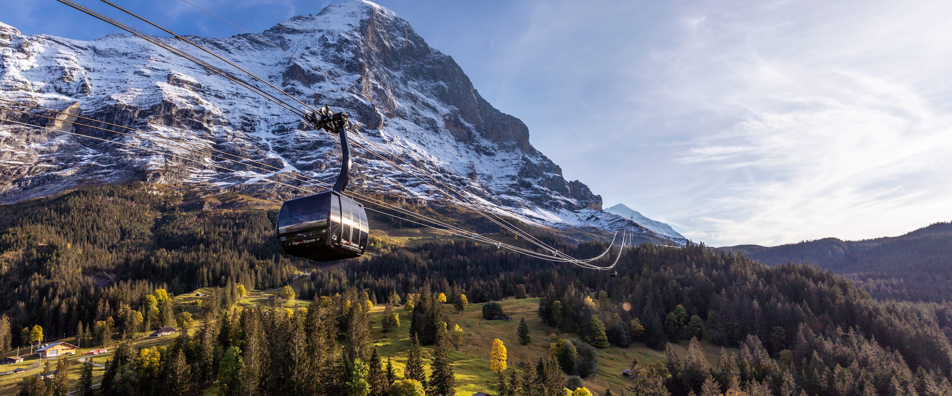 Eiger Express Grindelwald Eigernordwand Weitansicht Reflektion