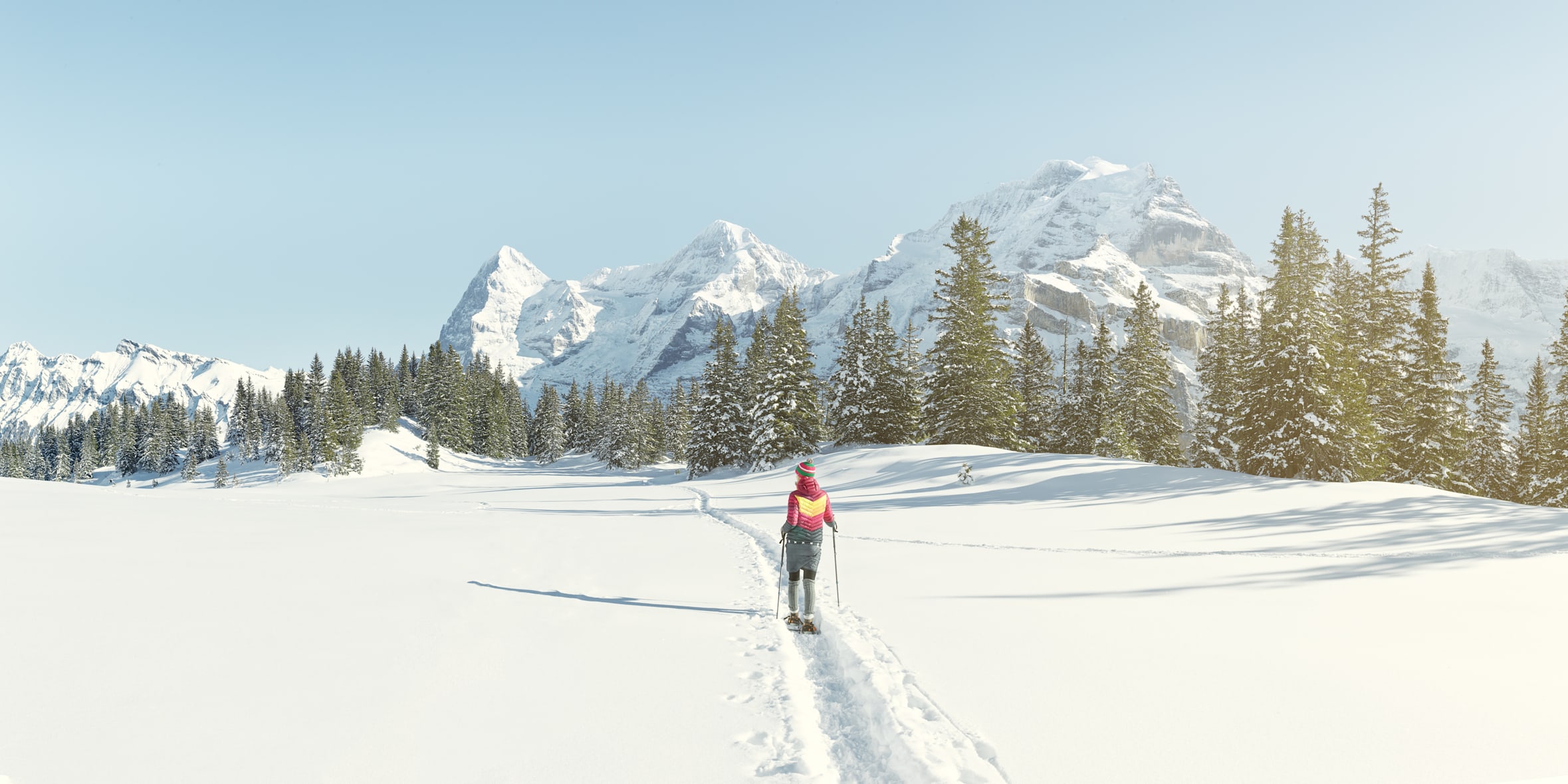 Muerren Eiger Moench Jungfrau Wandern Winter