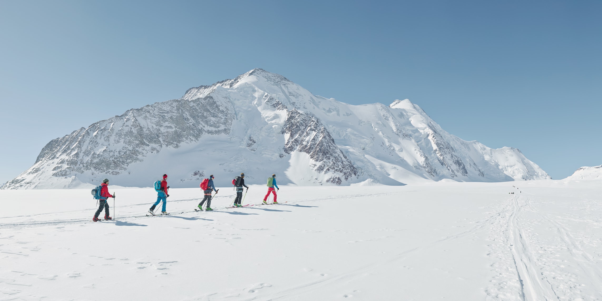 Skitour Hollandia Huette Aussicht Langgletscher