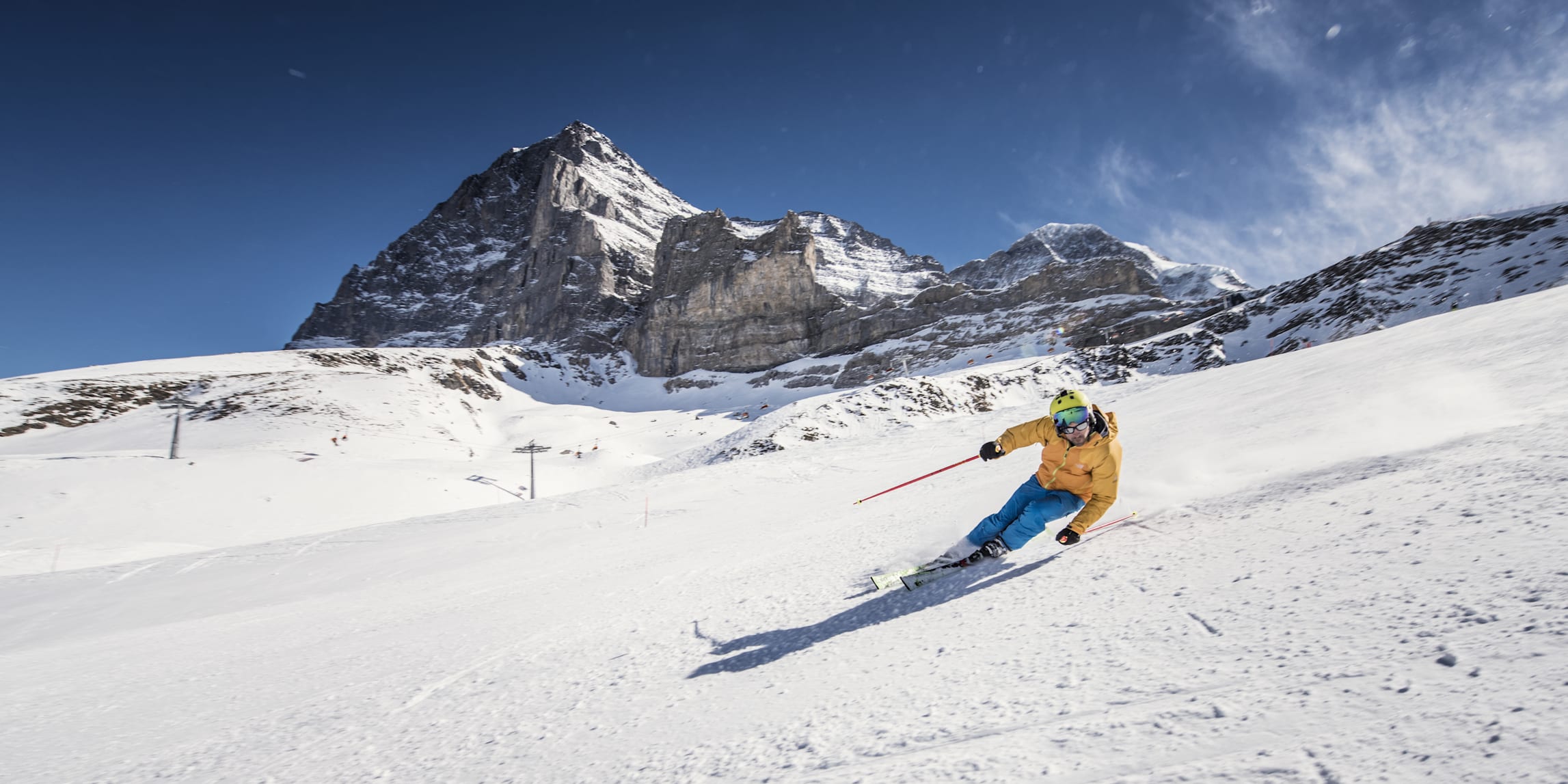Jungfrau Skiregion Skifahren Piste Schnee Eiger