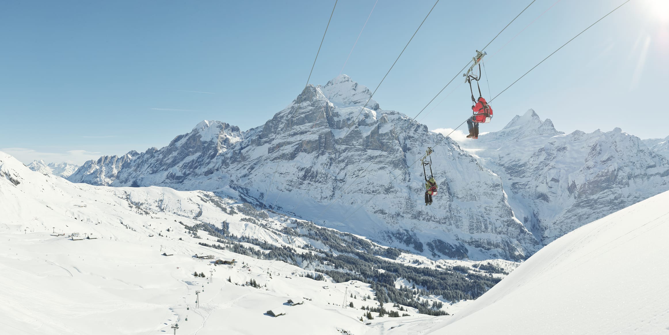 First Flyer hiver neige Grindelwald Eiger