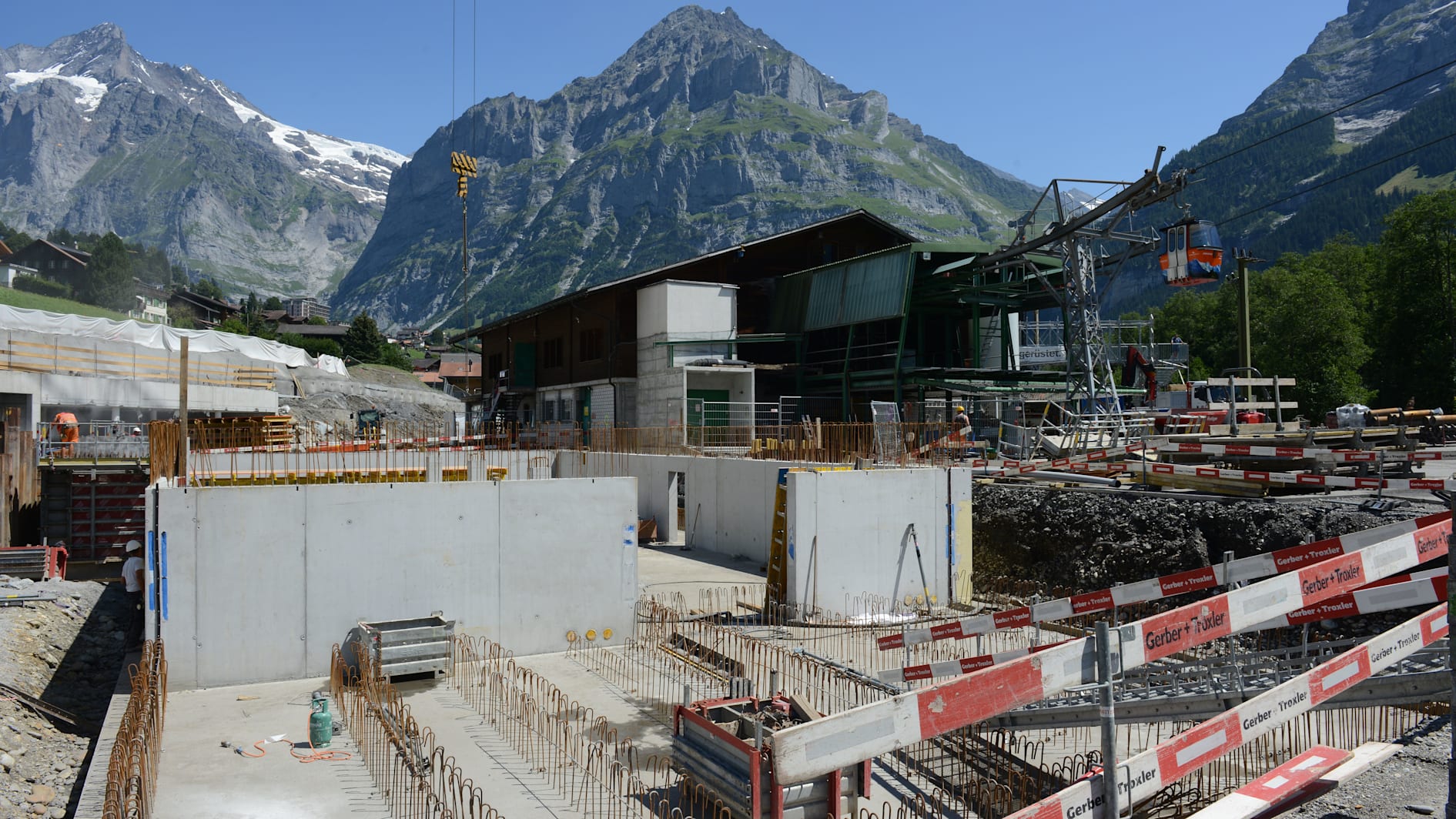 Baustelle Grindelwald Grund Juli 2018