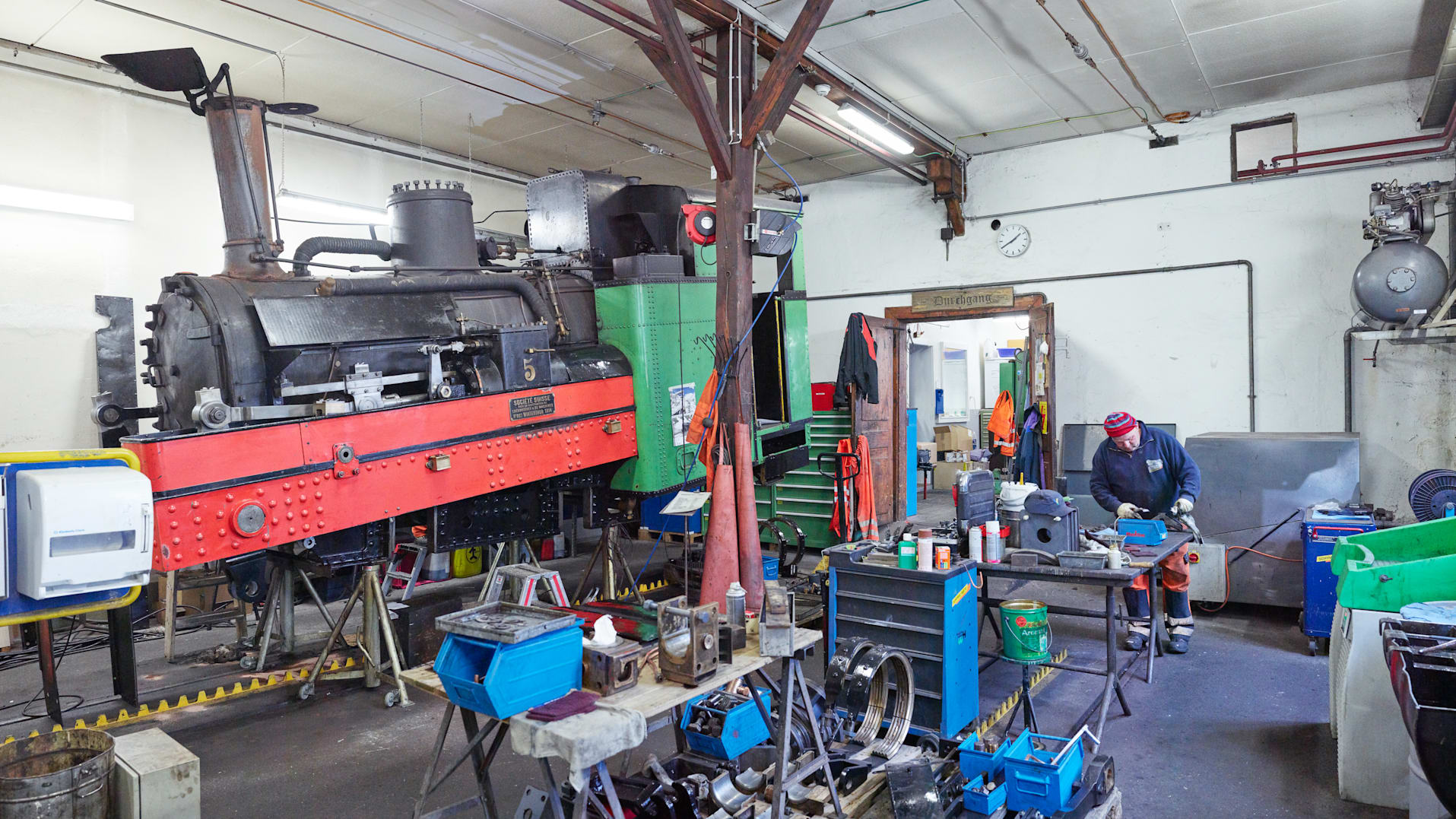 Schynige Platte Bahn Werkstatt Dampflokomotive