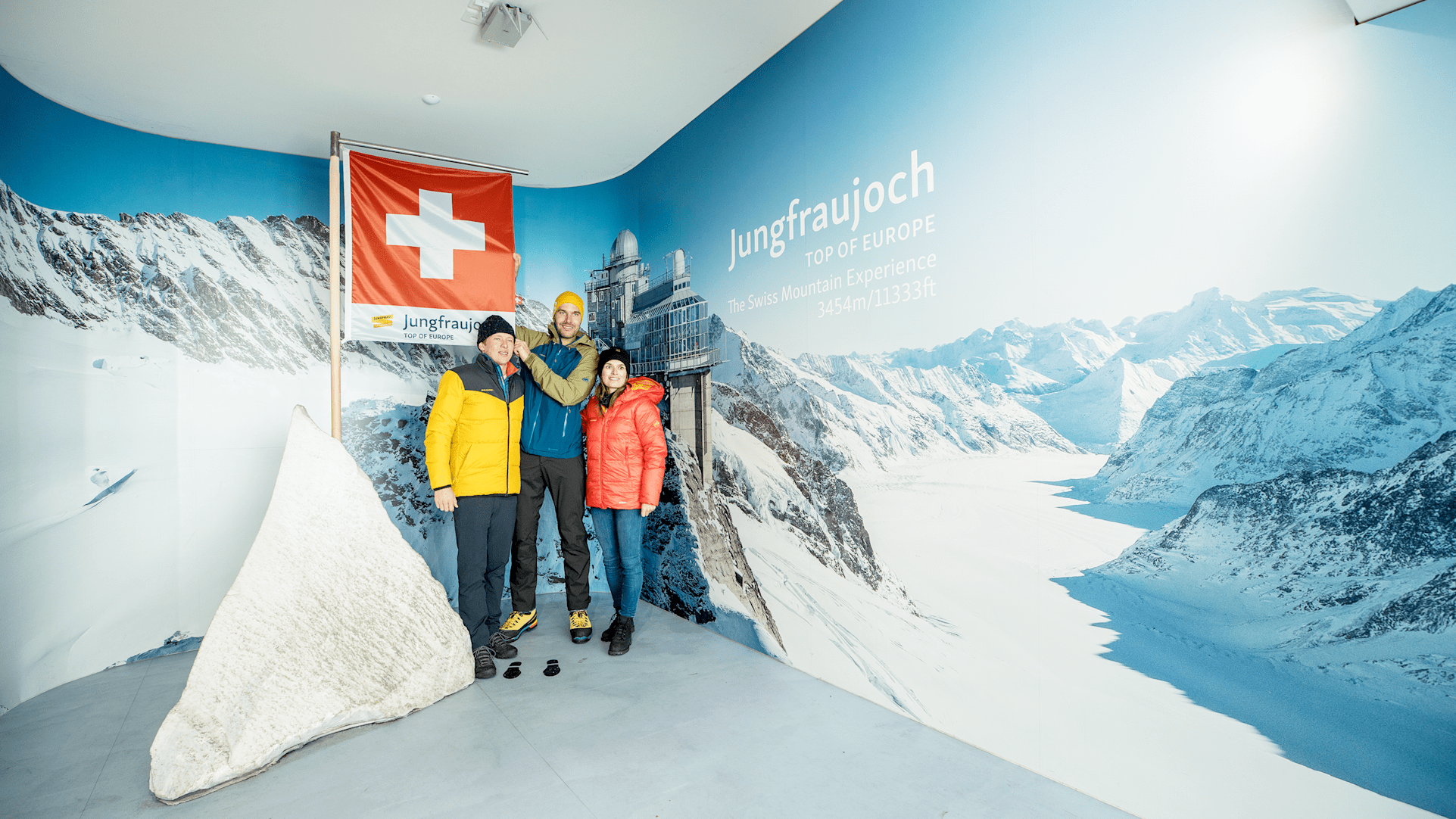 Jungfraujoch Selfie Point Flag