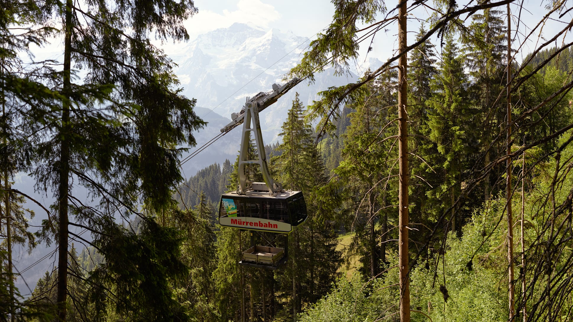 Bergbahn Lauterbrunnen Muerren Sommer Wald