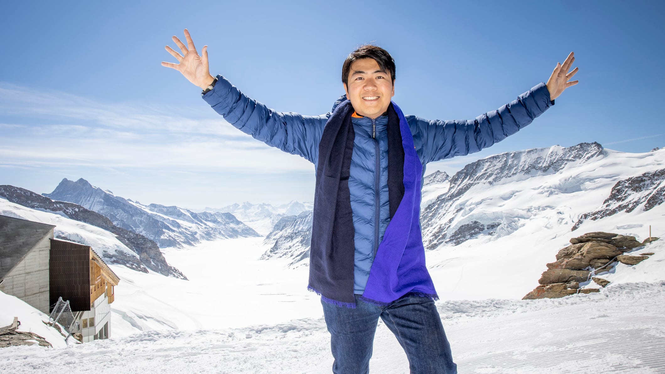 Star Pianist Lang Lang auf dem Jungfraujoch Top of Europe 