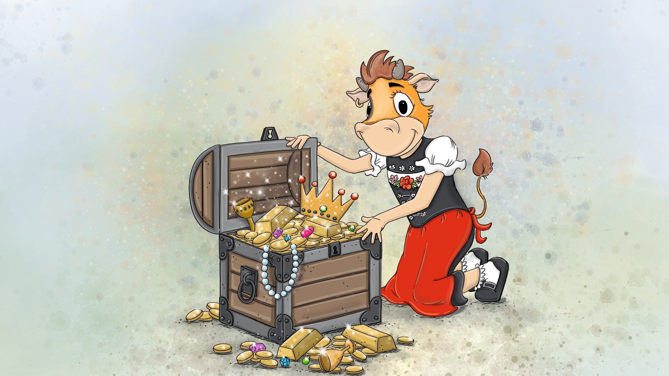 Lily treasure chest background
