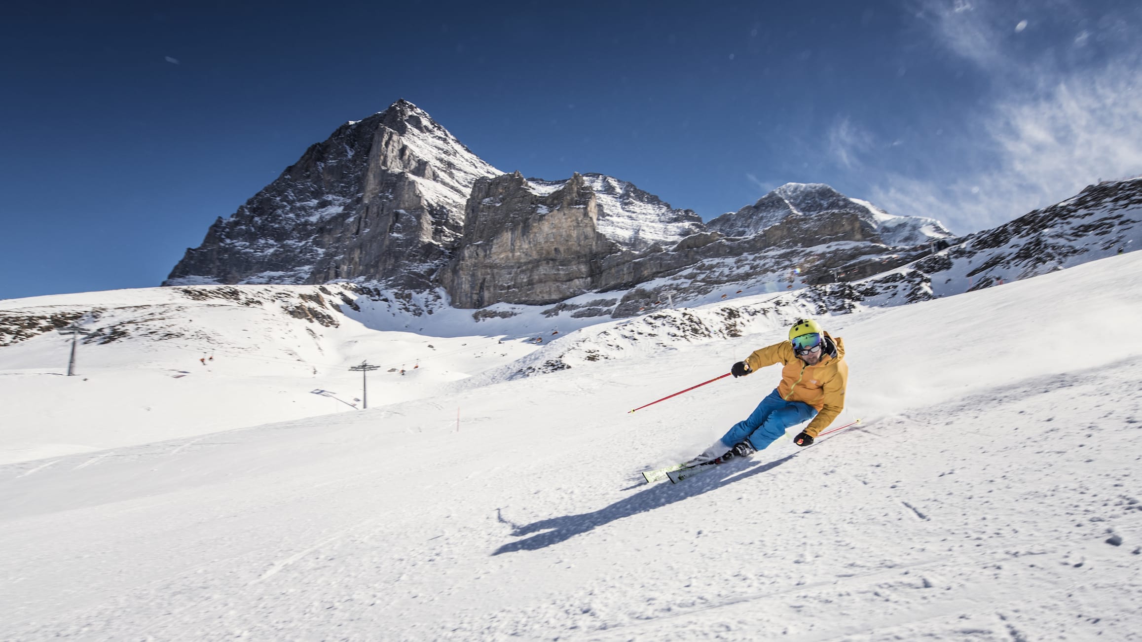 Jungfrau Skiregion Skifahren Piste Schnee Eiger