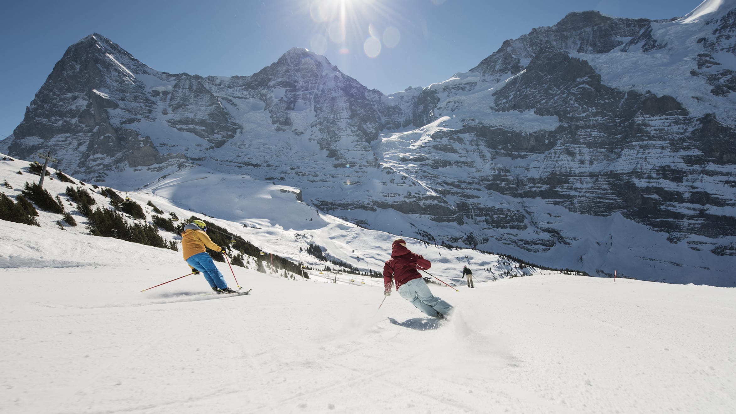 Skifahren Lauberhorn Eiger Moench Jungfraujoch