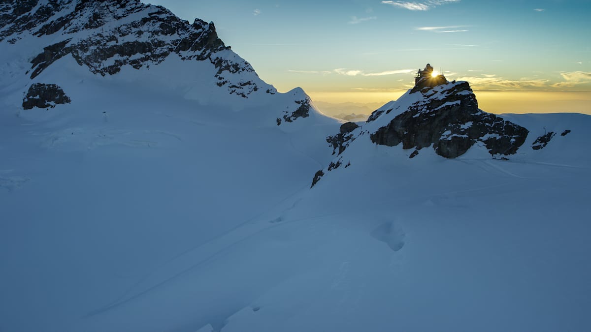 Sphinx Jungfraujoch soleil du soir