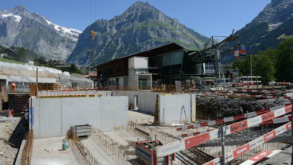 Baustelle Grindelwald Grund Juli 2018