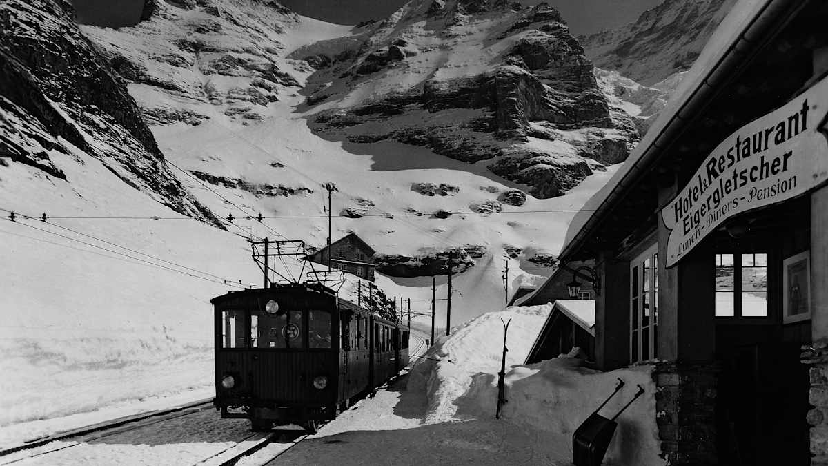 Jungfrau bahn nostalgie eigergletscher toursimus winterbetrieb