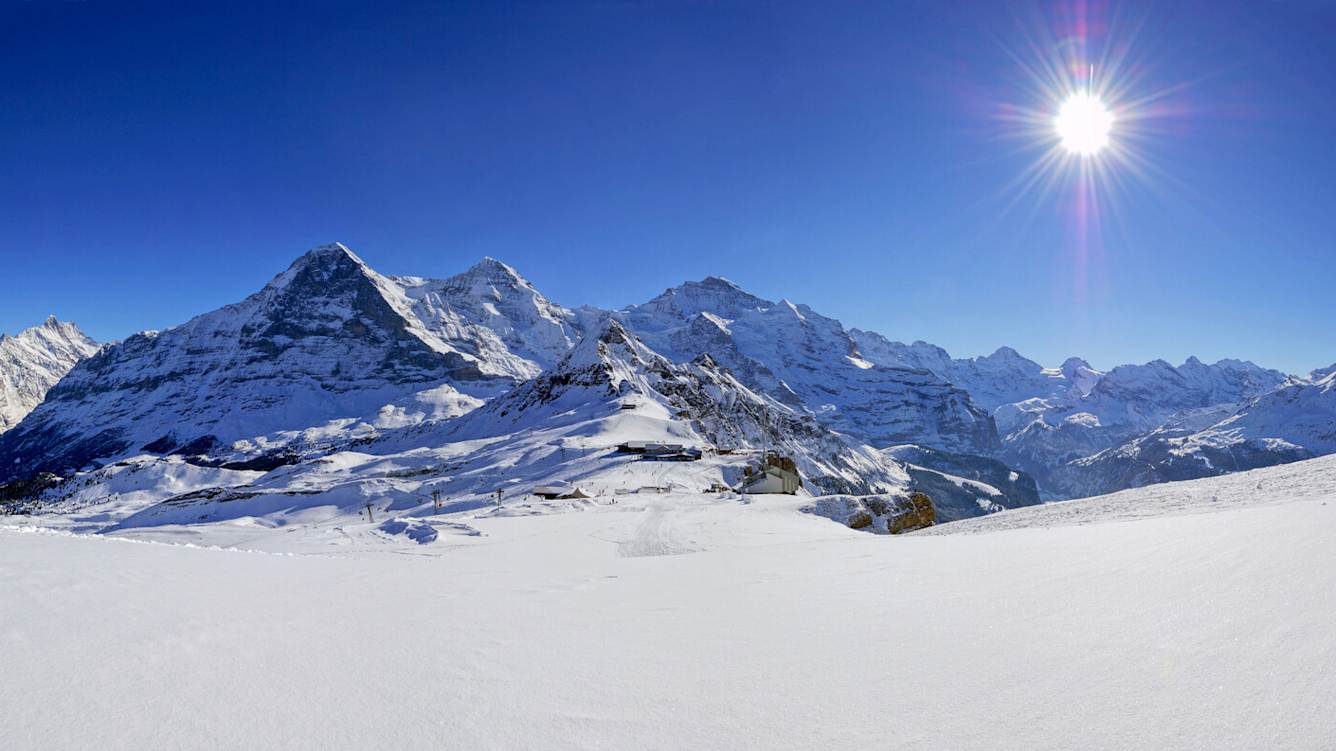 Männlichen mit Blick auf Eiger Mönch und Jungfrau