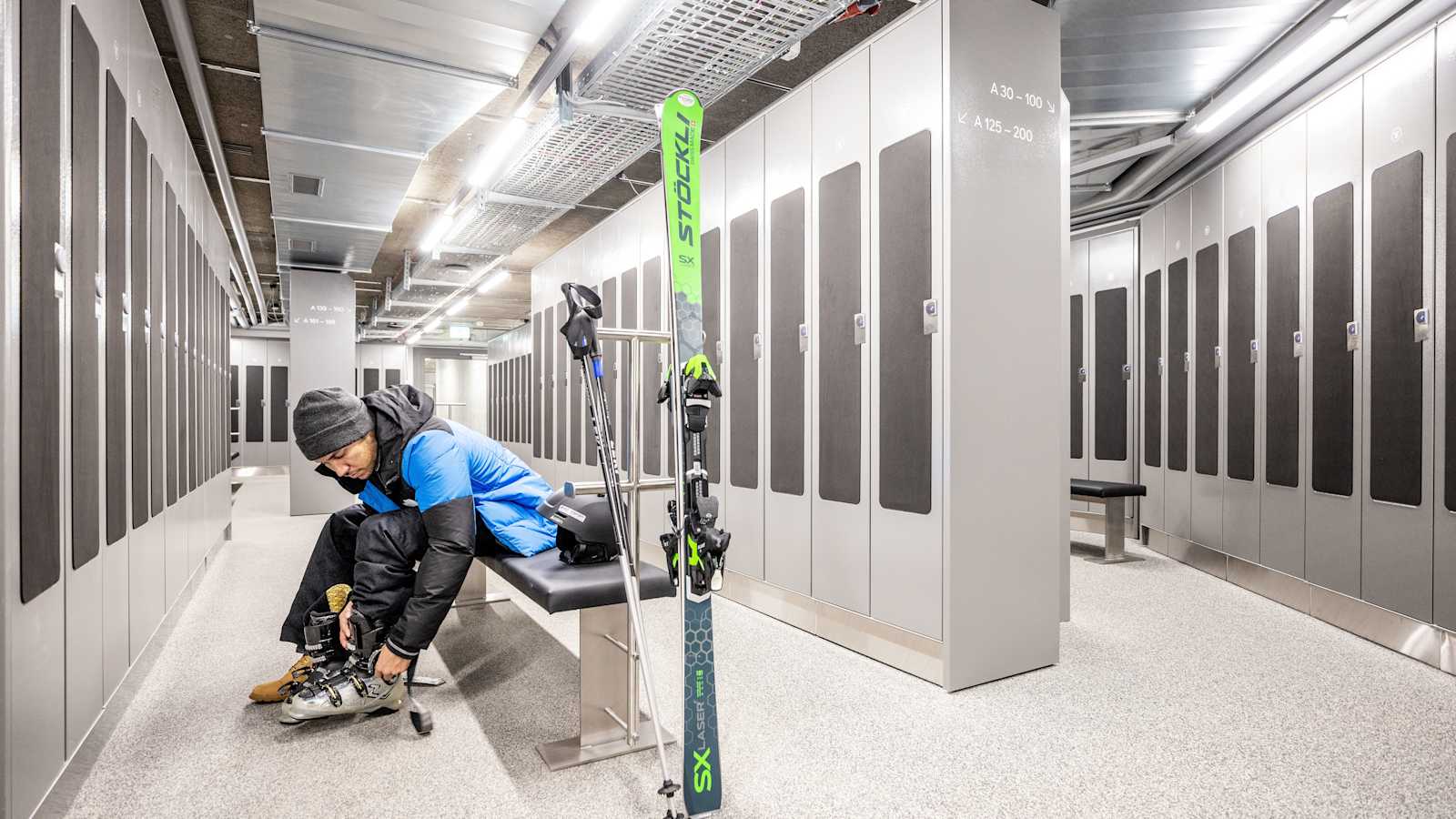 Skidepot statt Skischleppen