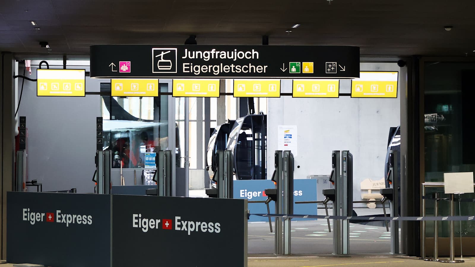 Eine einfache Signalisation zeigt Ihnen, wo Sie einsteigen dürfen:
