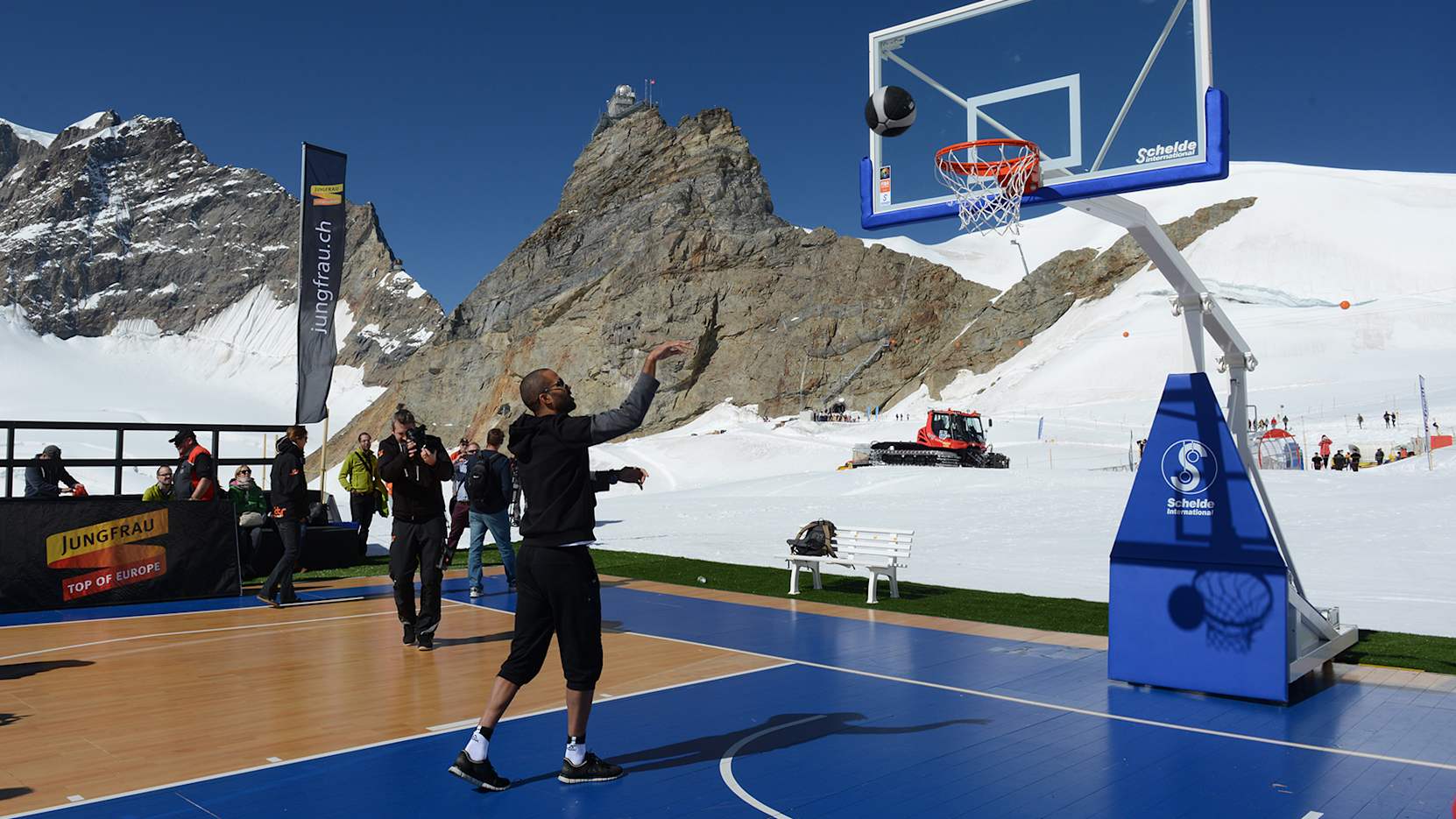 Tony Parker eim Einspielen