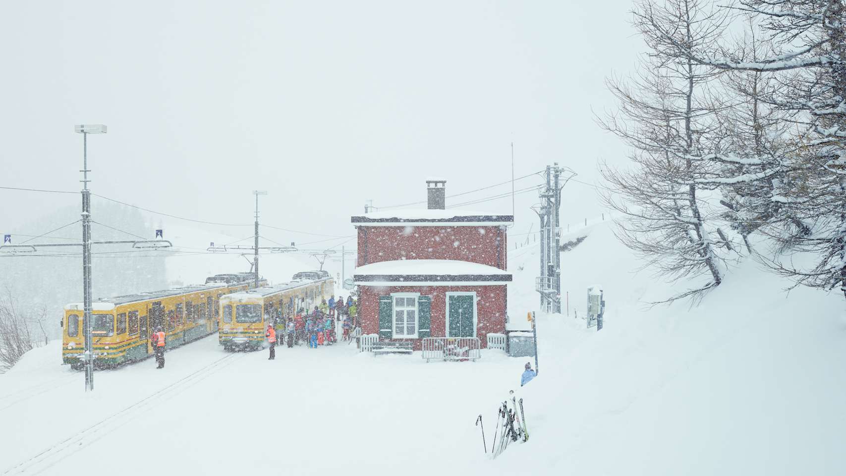 Wengernalpbahn Station Wengernalp Winter