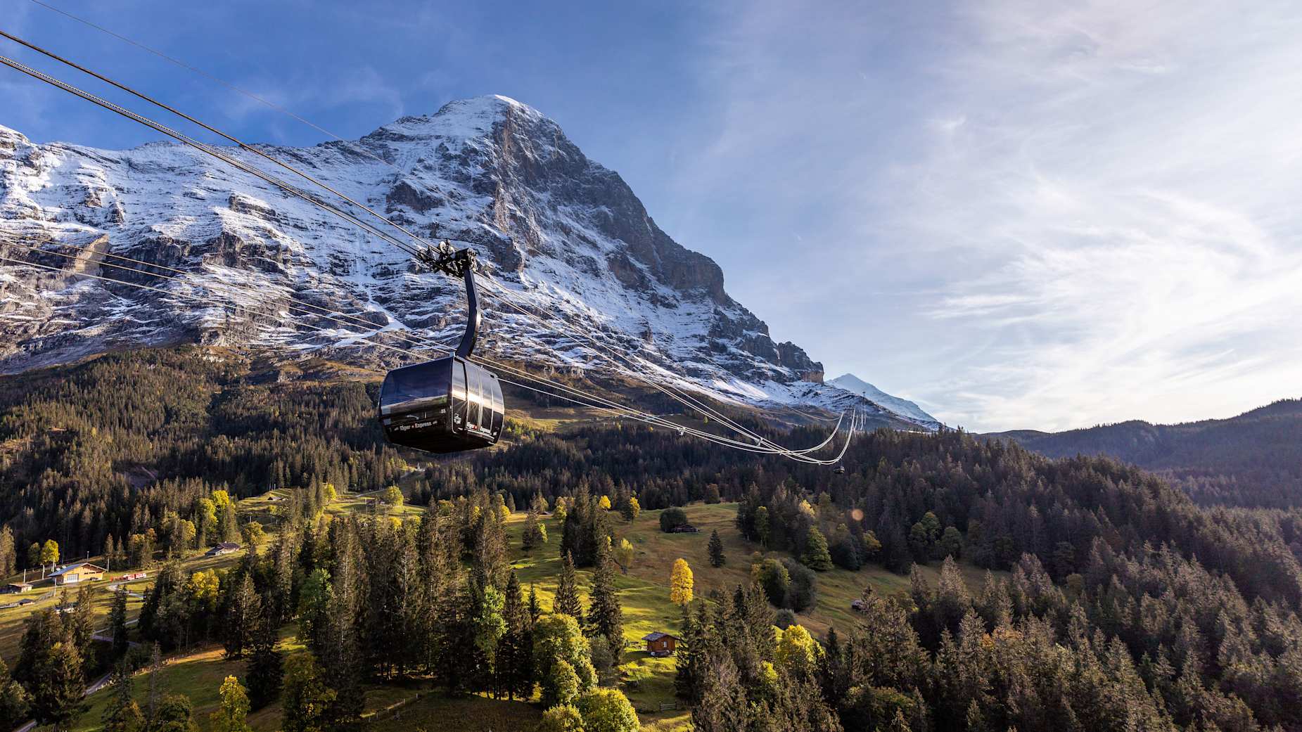 Abend-Morgenstimmung, Bahnen-Maschinen, Berge, Eiger, Eiger-Express, Herbst, Silberhorn, Sommer, V-Bahn, Verhältnisse