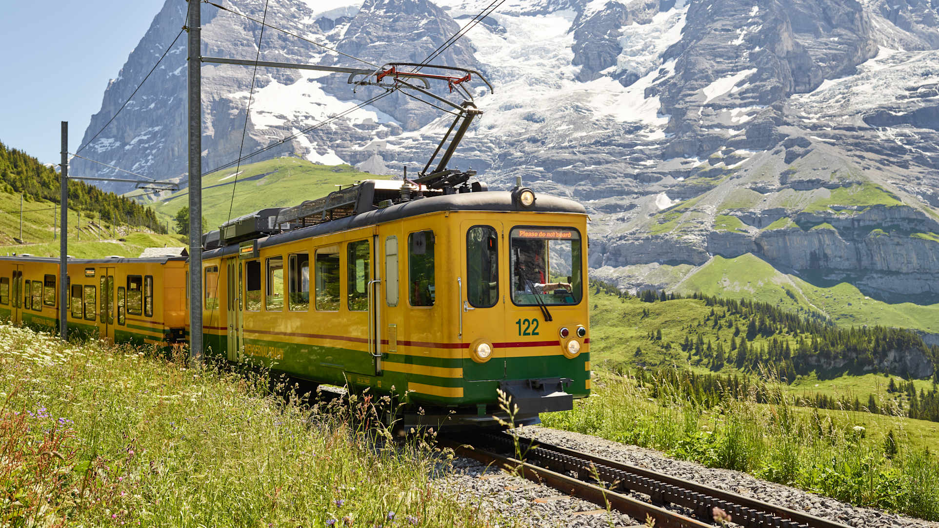 Wengernalpbahn Sommer Eiger Moench Kleine Scheidegg