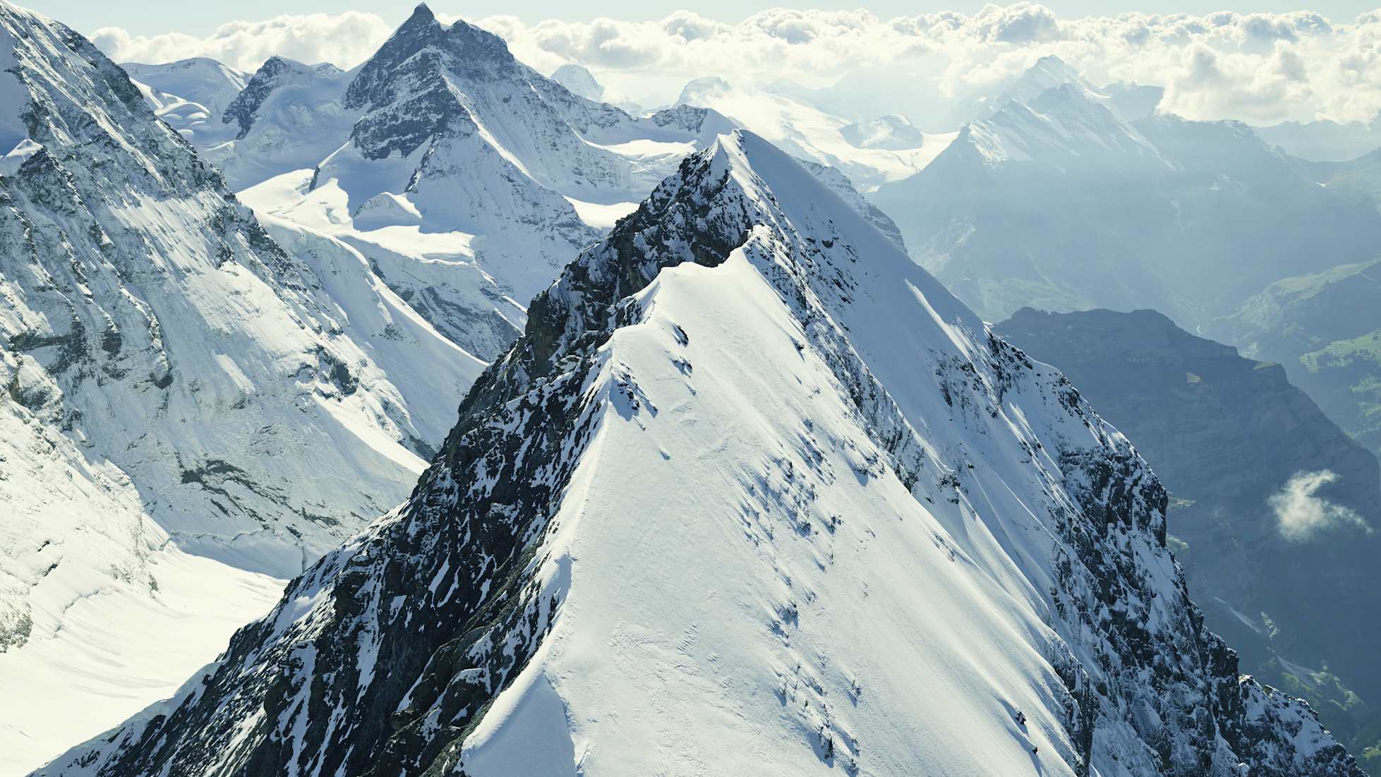Eiger Jungfrau Mittellegigrat Panorama