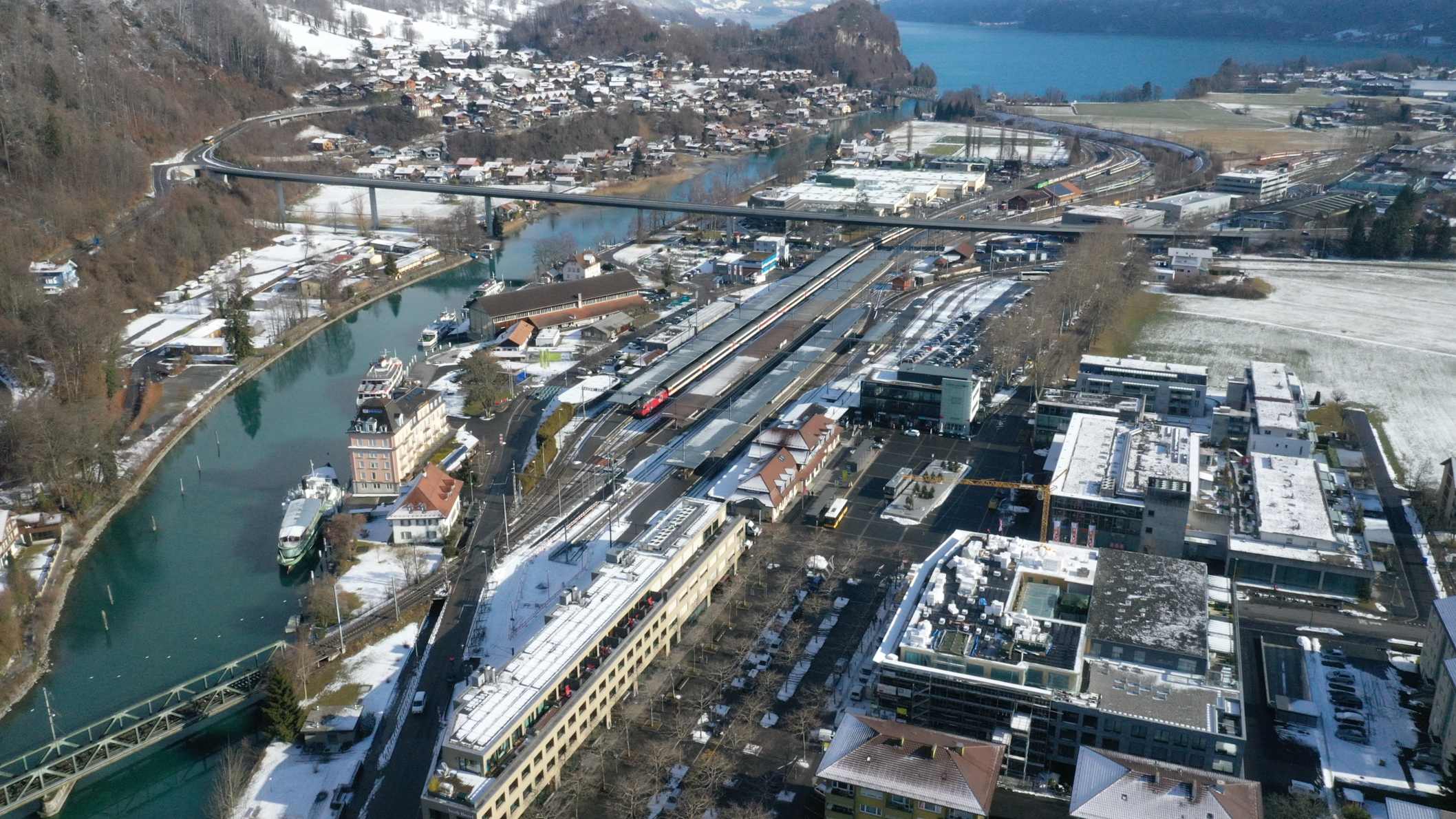 Drohnenaufnahme Areal Interlaken Ost