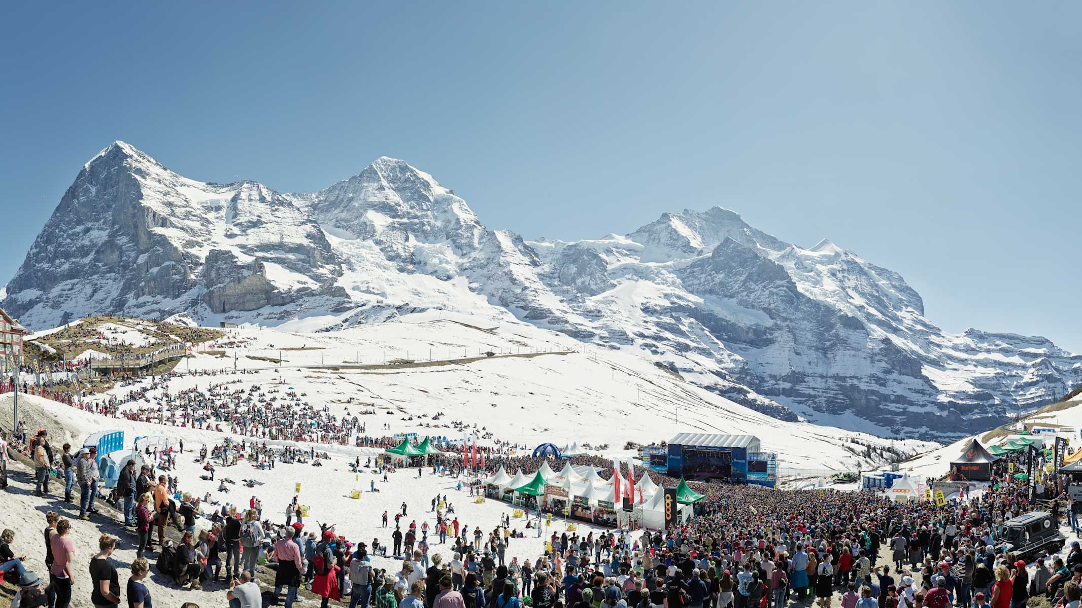 Kleine Scheidegg Snowpenair Eiger Moench Jungfrau Winter