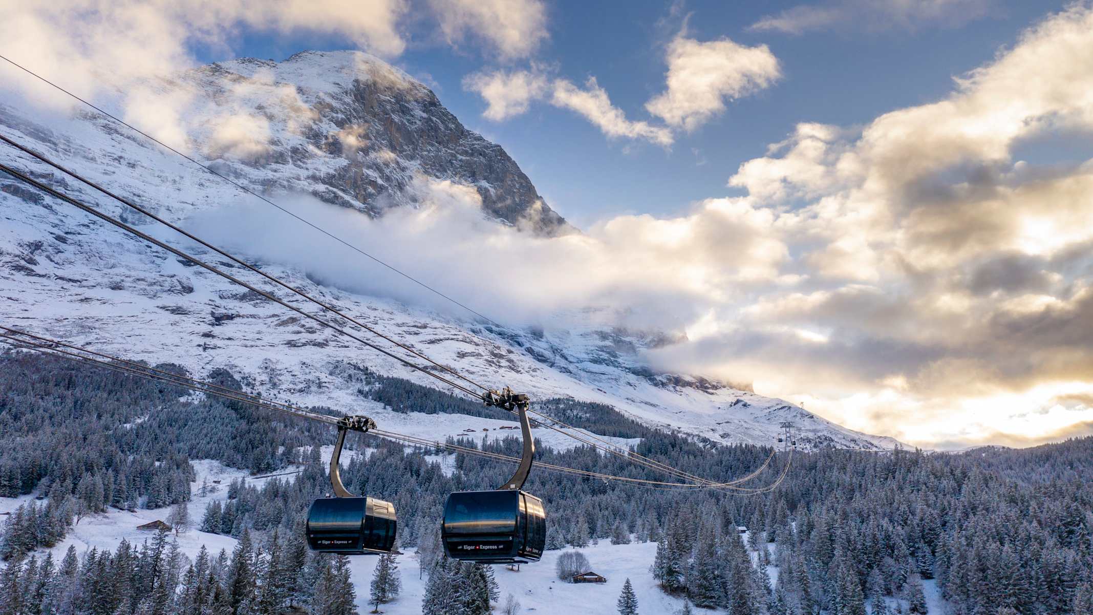3sbahn, BernerOberland, Eiger, Gondel, Gondelbahn, Grindelwald, Jungfrau, Kabinenbahn, November, Schweiz, Seilbahn, Switzerland, Terminal, Transport, Winter, jungfraubahnen, vbahn