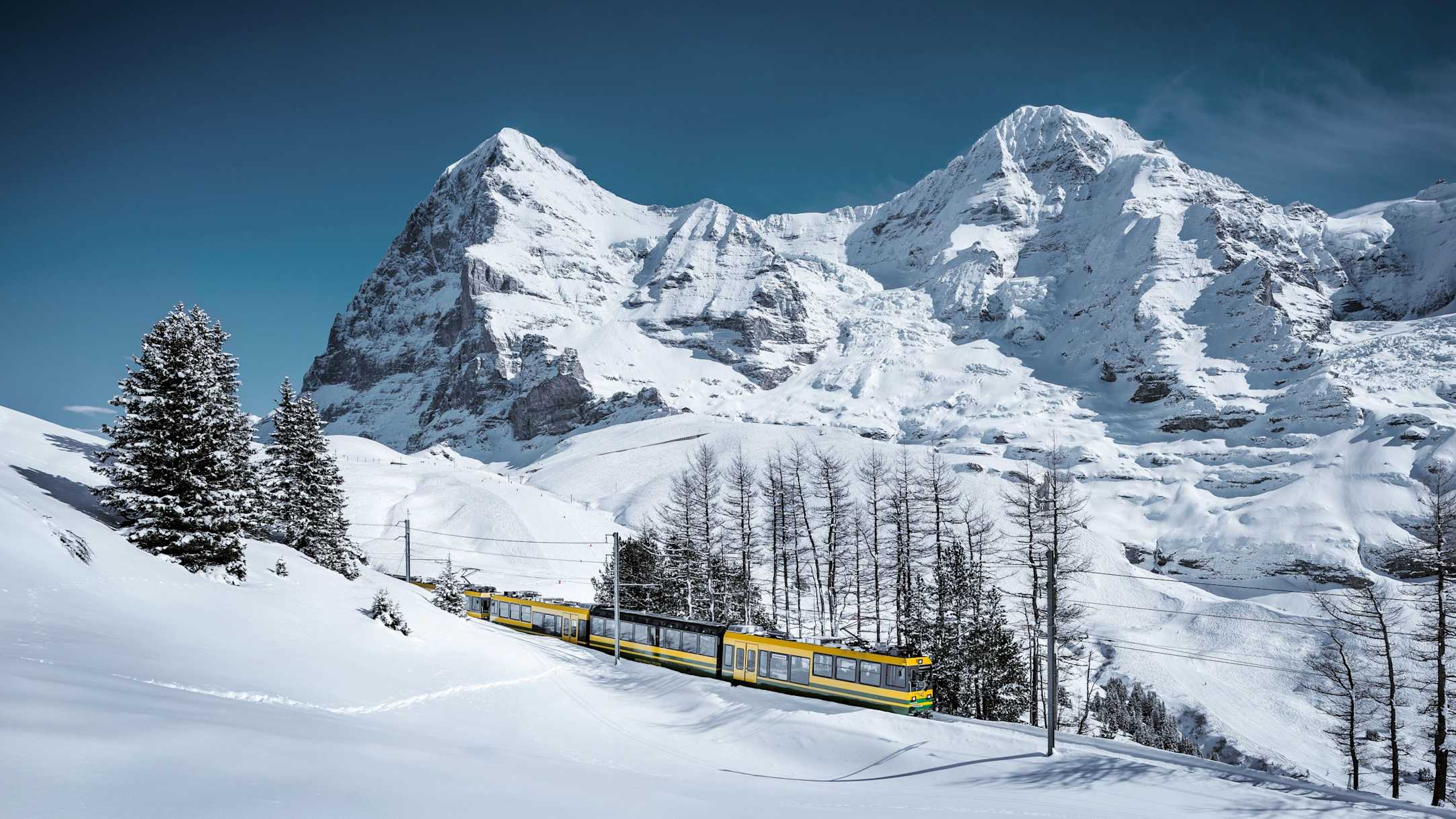 Wengernalpbahn eiger moench winter klein
