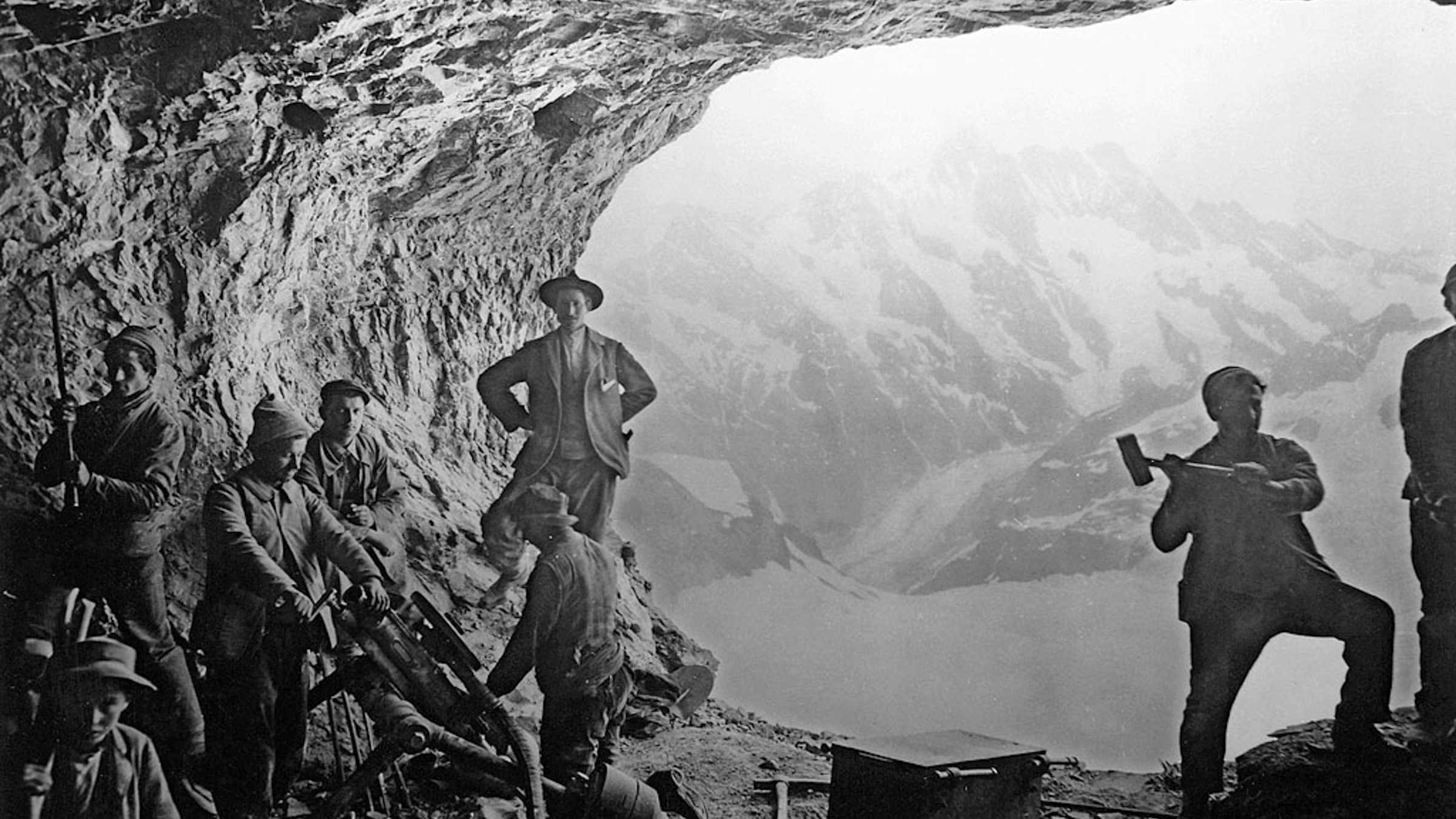 Bau der Jungfraubahn 06