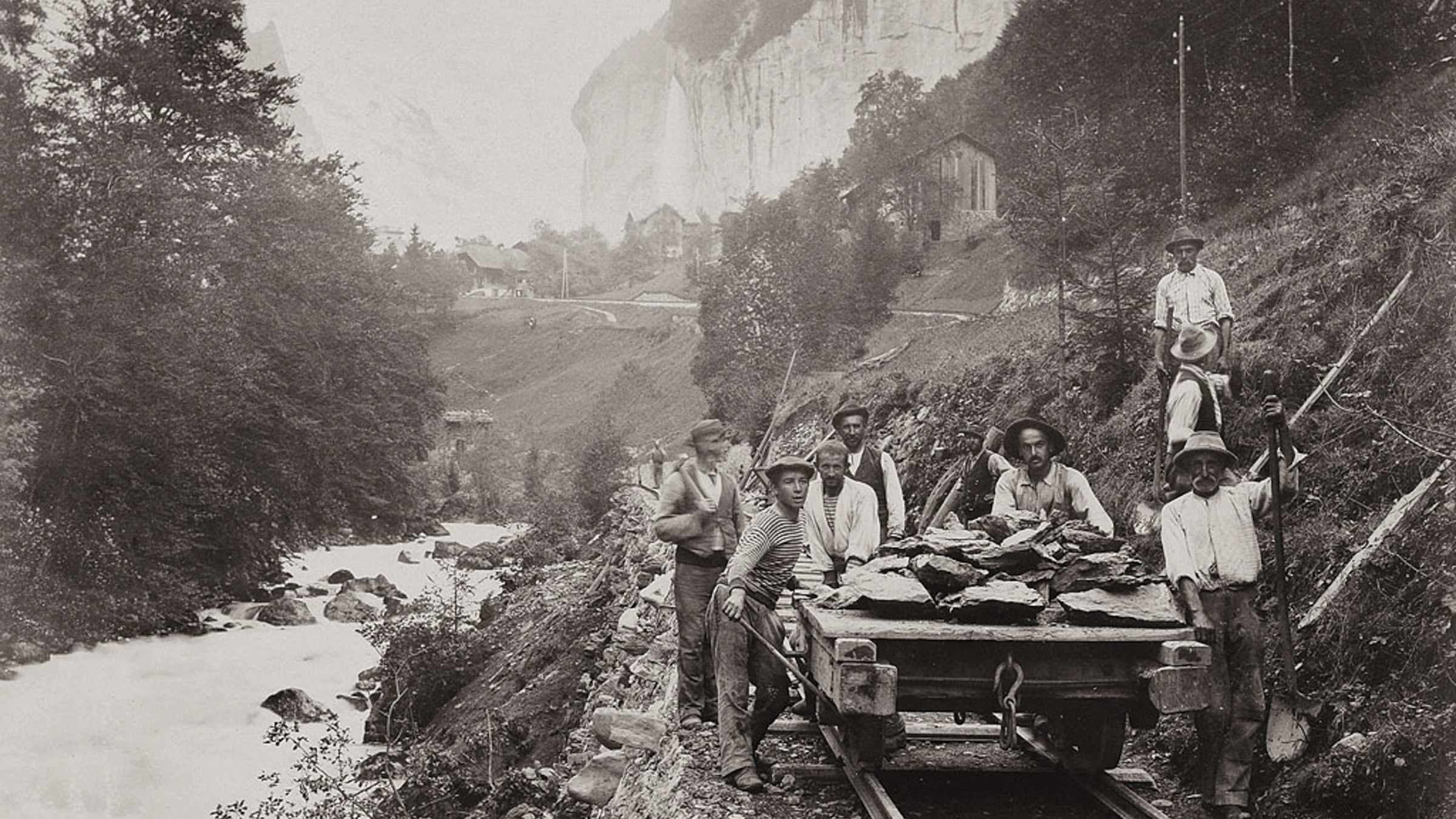Bau der Jungfraubahn 11
