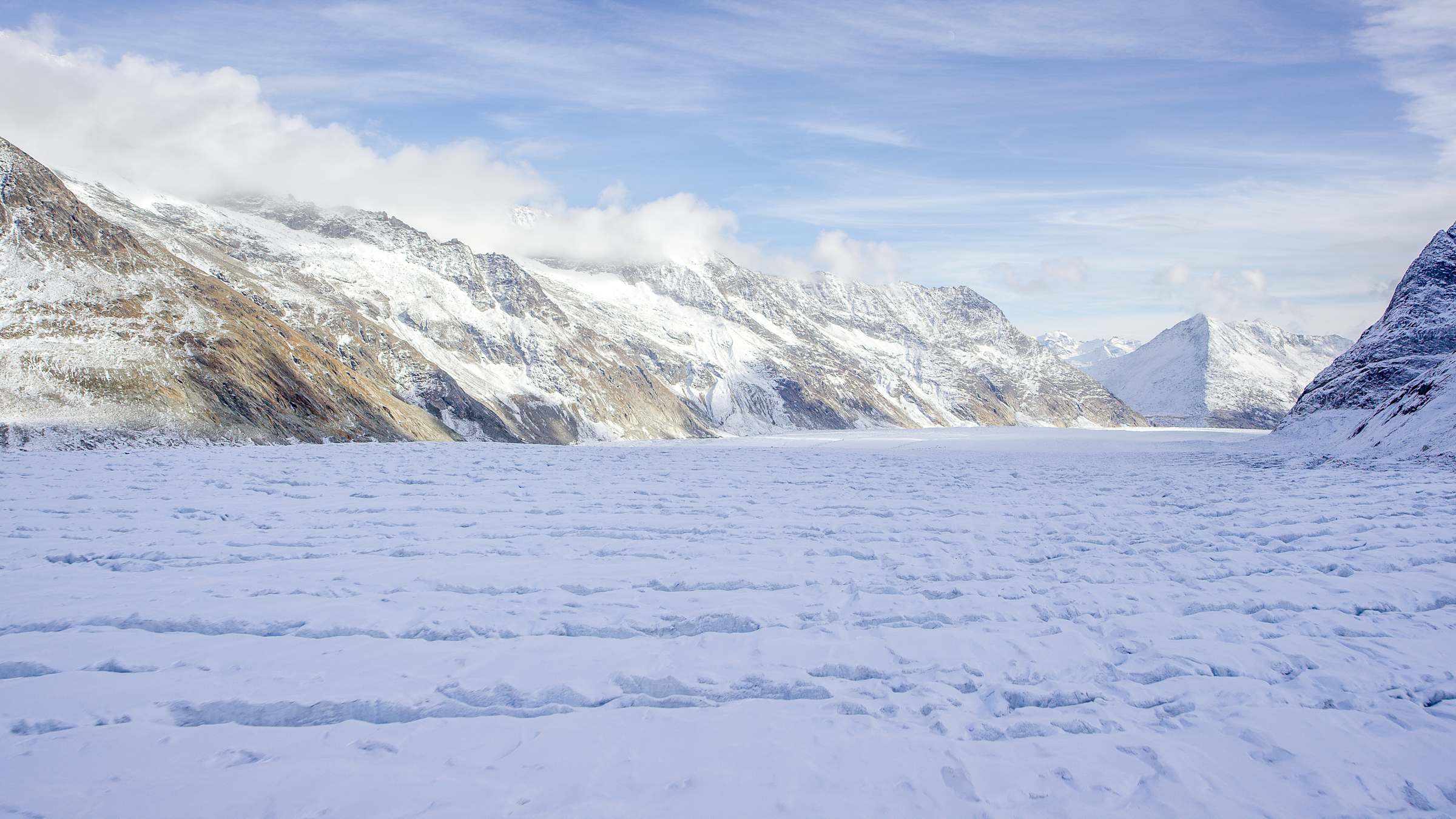 Glacier d'Aletsch courant glaciaire