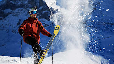 Wintersportler im Gebiet Kleine Scheidegg 11 Dezmber 2018