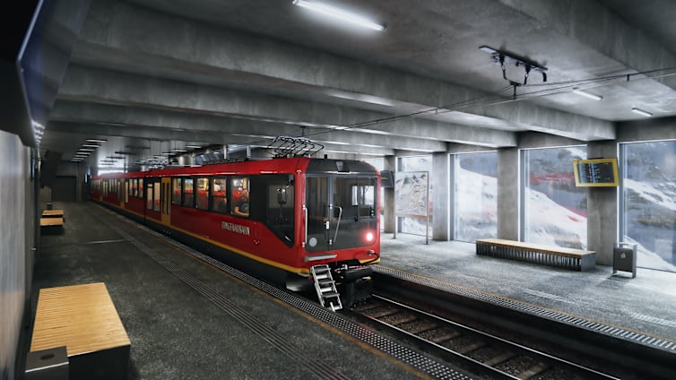 Station Eigergletscher Zug Jungfraujoch