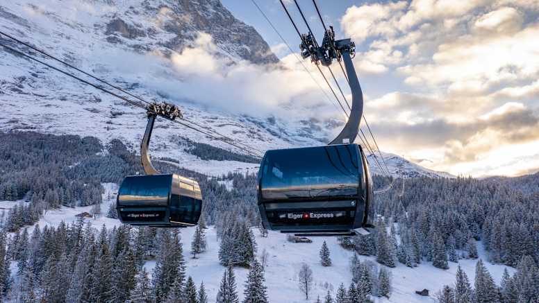 3sbahn, BernerOberland, Eiger, Gondel, Gondelbahn, Grindelwald, Jungfrau, Kabinenbahn, November, Schweiz, Seilbahn, Switzerland, Terminal, Transport, Winter, jungfraubahnen, vbahn