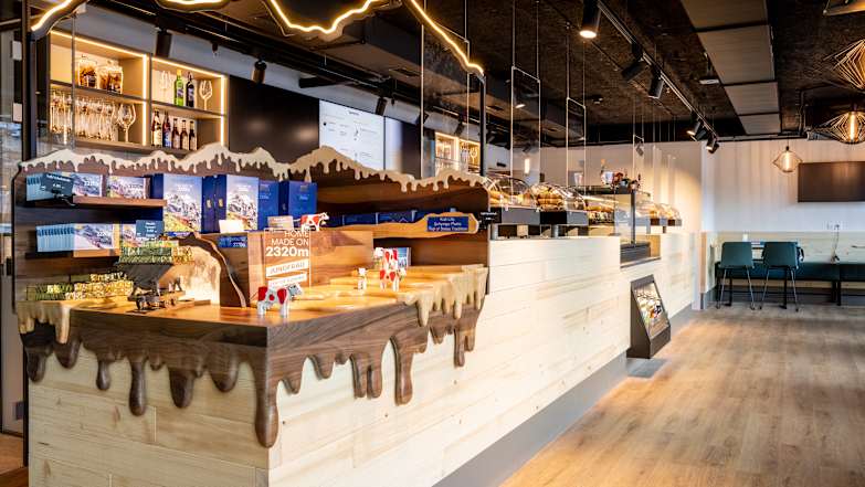 Grindelwald Terminal Bistro Innen Schokolade