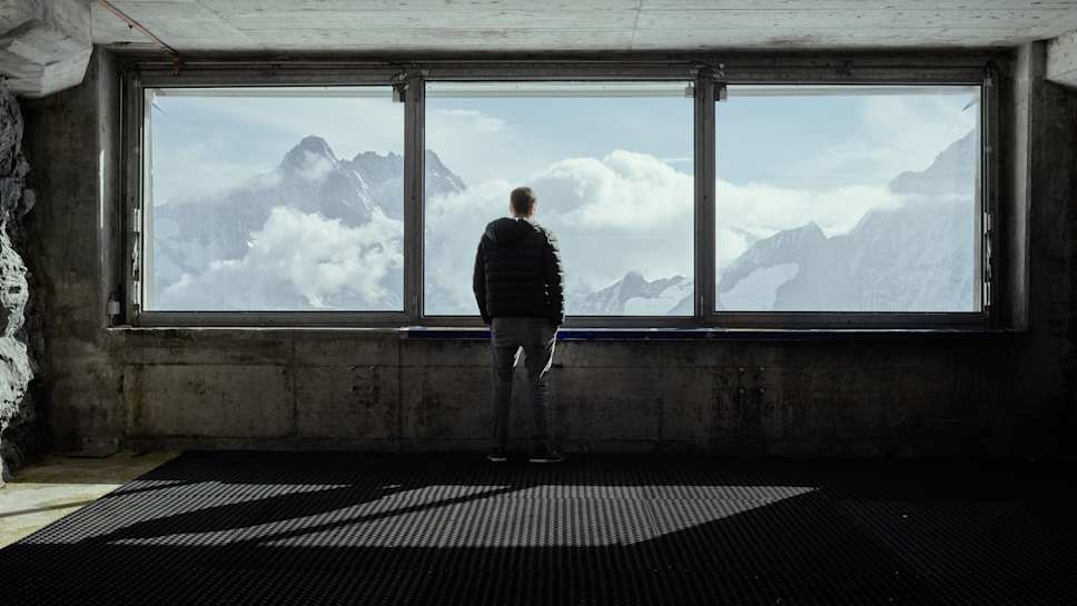 Jungfrau Railway station Eismeer (Sea of Ice) view Jungfraujoch