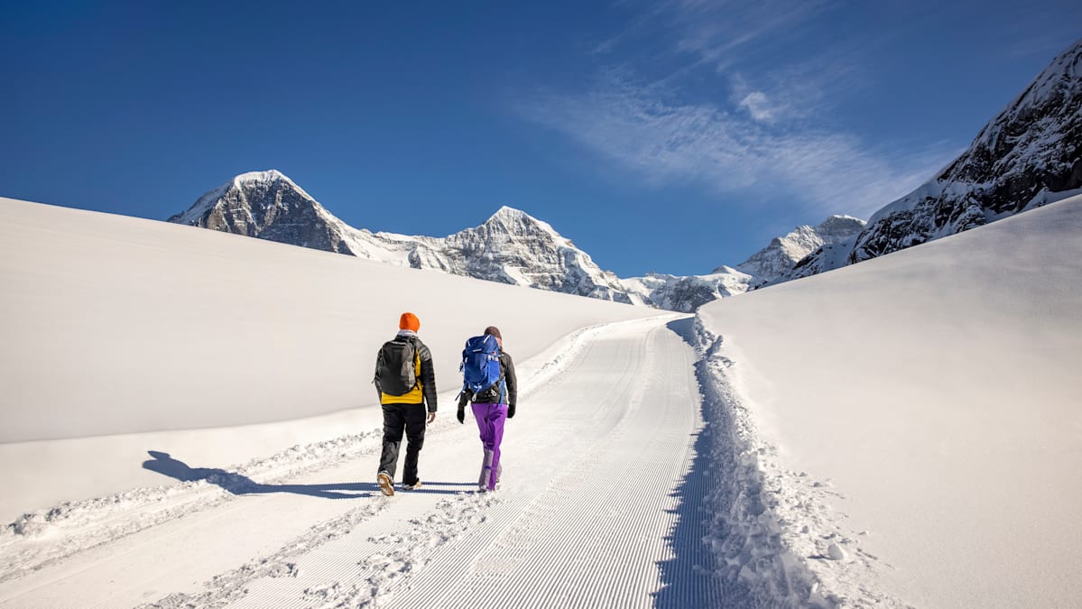 Winter walking Kleine Scheidegg Maennlichen Eiger Moench Jungfrau 1
