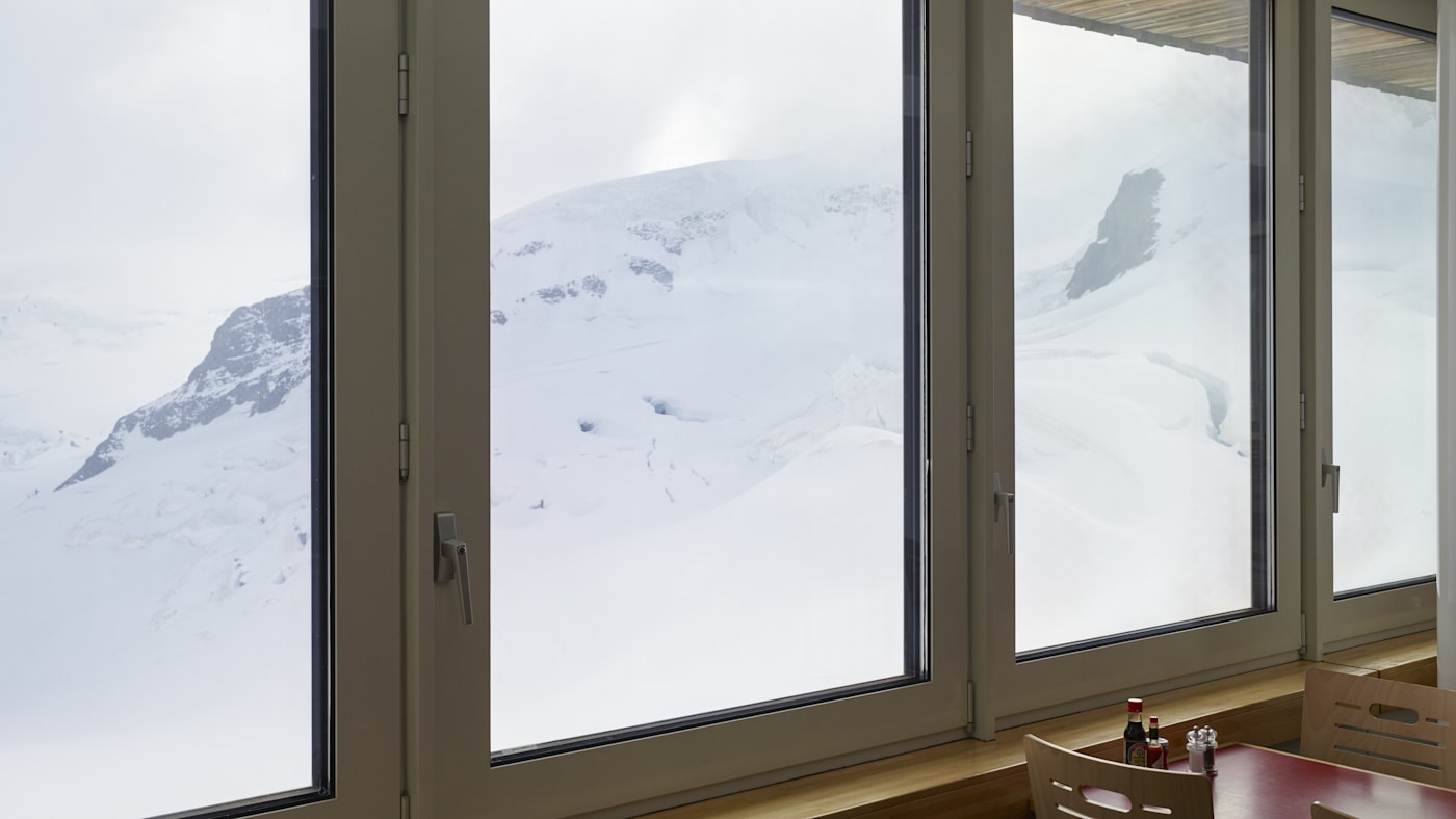 Jungfraujoch Restaurant Aletsch Aussicht Gletscher