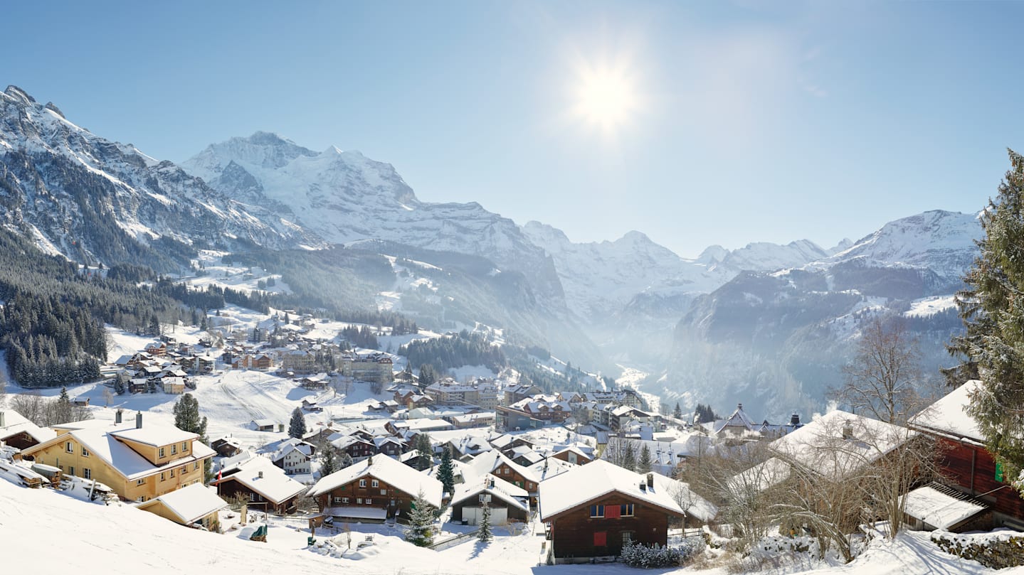 Wengen Winter Panorama Alpen