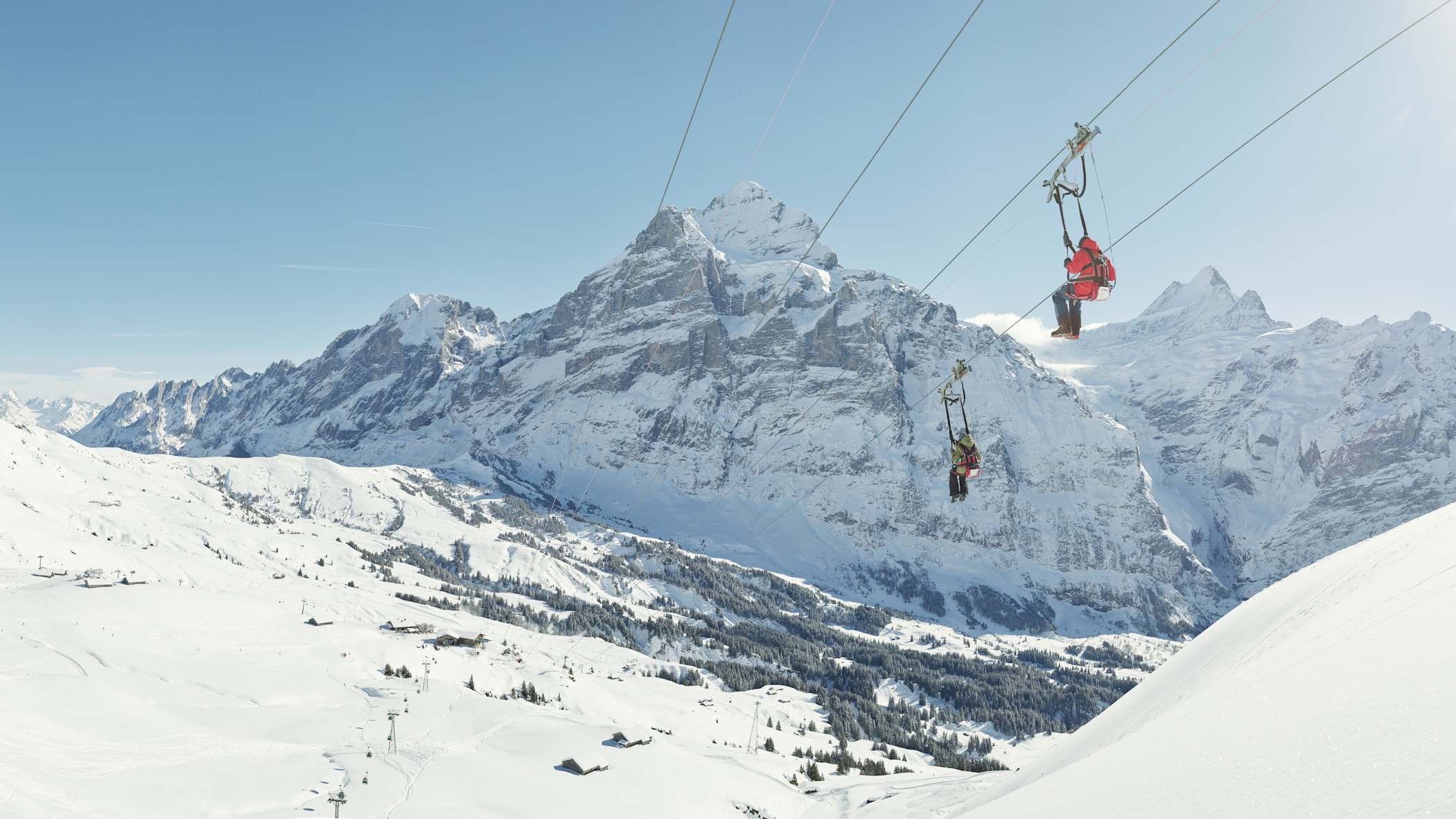 First Flyer hiver neige Grindelwald Eiger