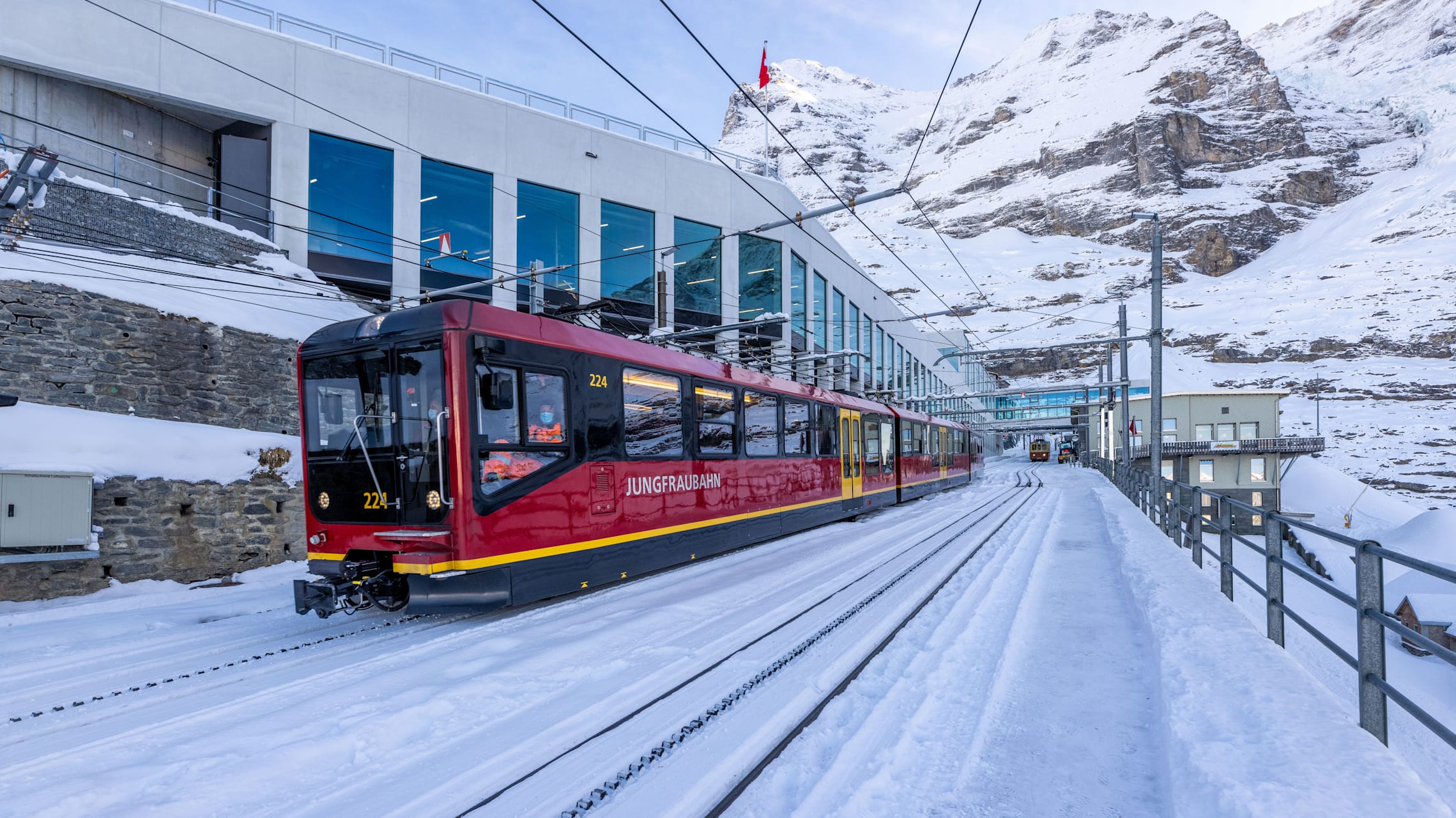 Eigergletscher Bahnhof Jungfraubahn Winter