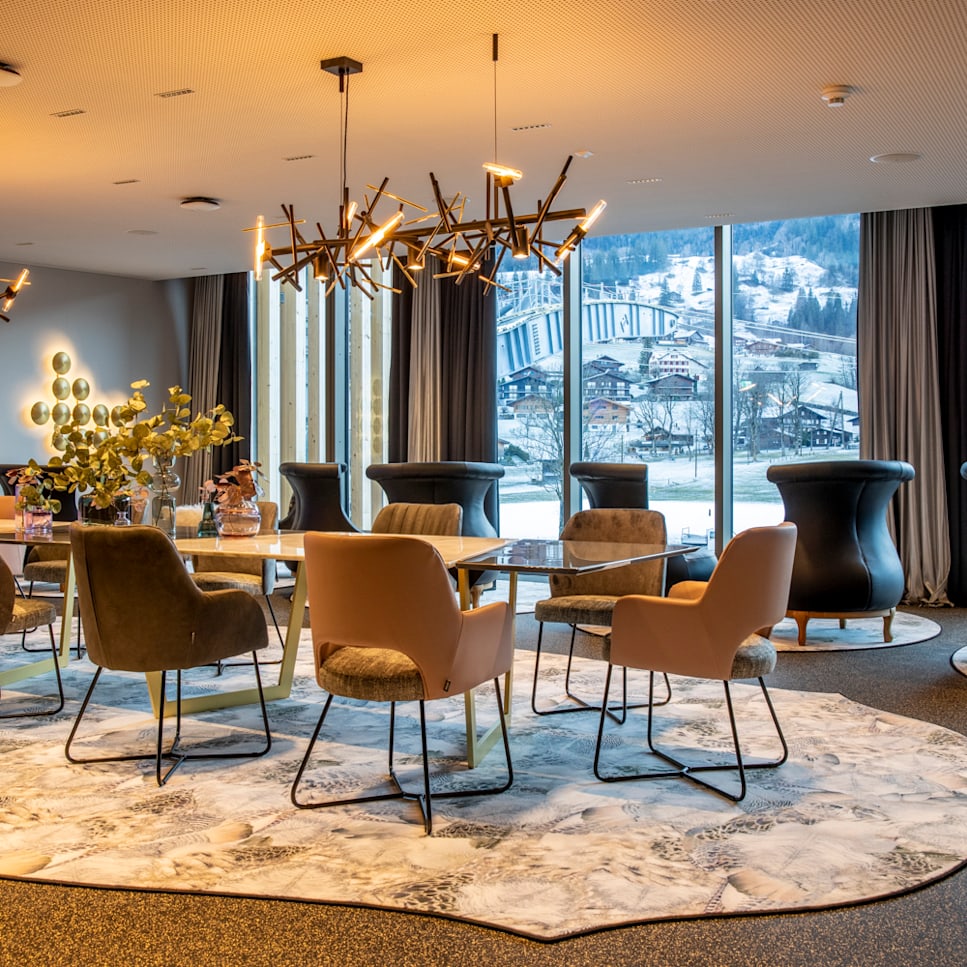 Platinum Lounge Grindelwald Terminal Aussicht