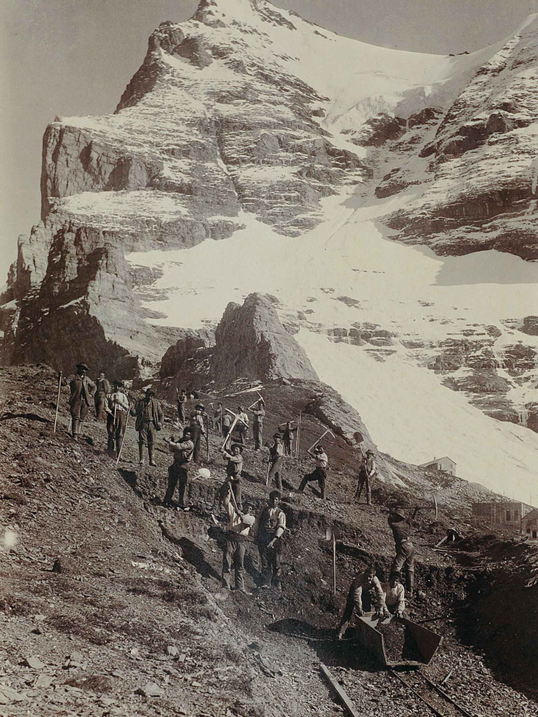 Bau der Jungfraubahn36